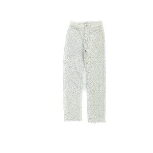 Hot‎ & Delicious Straight Leg Raw Hem Diamond Gems Women's size M White Jeans